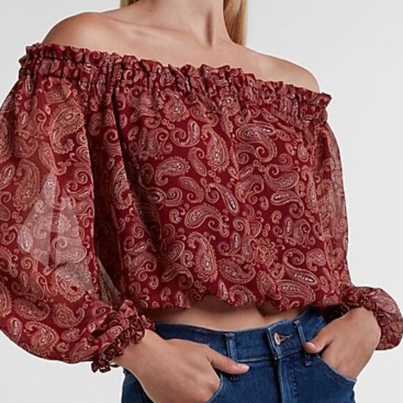 Express Tops - Express Off the shoulder blouse